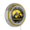 University of Iowa Neon Clock - 14 inch Diameter