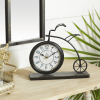 DecMode 12" Brown Metal Bike Clock