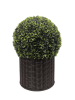 20" Ball Topiary in Woven Pot, Artificial Faux Plant for indoor and outdoor