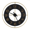 DecMode 28" Gold Metal Wall Clock with Gold accents