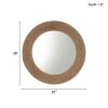 Natural Jute Rope Round Wall Mirror 26"