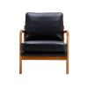 COOLMORE Wood Frame Armchair, Modern Accent Chair Lounge Chair for Living Room