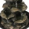 8.3inches Rock Cascading Tabletop Fountain with LED Light for Home Office Bedroom Relaxation