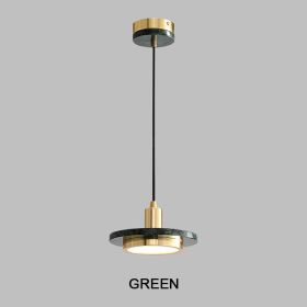 Nordic Round Marble Minimalist Chandelier (Color: green)