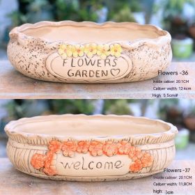 Ceramic Large Diameter Succulent Flowerpot (Option: 82Style-Ceramic)