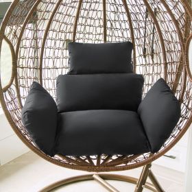 Solid Color Large Rattan Chair Cushion (Option: Black-Detailed Picture)