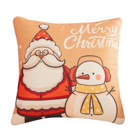 Home Sofa Cushion Christmas Pillow Cover (Option: 45x45cm-Yellow Background)