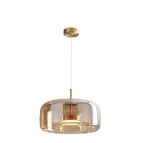 Italian Minimalist Ashtray Glass Bedroom Bedside Chandelier (Option: Three Colors-Amber 3317CM)