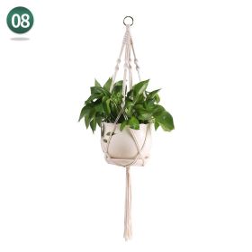 Handmade Woven Flower Pot Net Pocket Hanging Gardening (Option: Model 8 80cm)