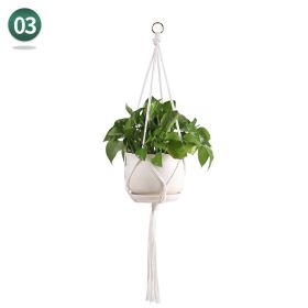 Handmade Woven Flower Pot Net Pocket Hanging Gardening (Option: Style 3 88cm)