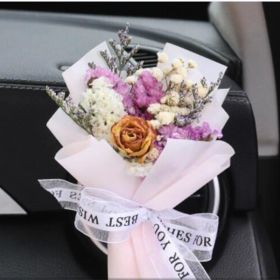 Fashion Creative Dried Flowers Decorative Car Female Motor Air Outlet Fragran (Option: Stunning Bubble)