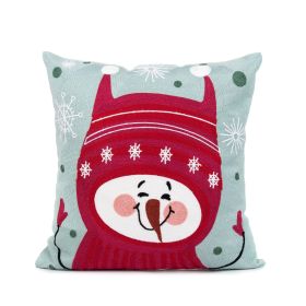 Household Supplies New Christmas Embroidery Pillow Case (Option: 45x45cm Without Pillow Core-Embroidery Christmas 7)