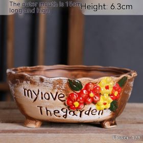 Ceramic Large Diameter Succulent Flowerpot (Option: 30Style-Ceramic)