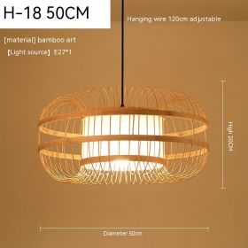 New Chinese Style Bamboo Weaving Handicraft Pendant Lamp (Option: 18 Style 5021)