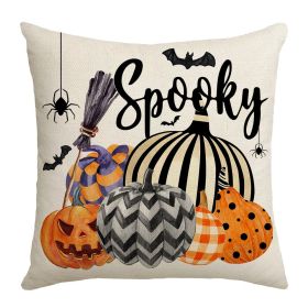 Home Wansheng Party Decoration Cartoon Car Pumpkin Printing Sofa Pillow Cases (Option: XM2532 Style-45 X45cm Without Pillow)