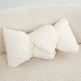 Inn Bedroom  Bedside Living Room Knotted Shaped Pillows (Option: Cream White)