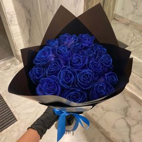 Personalized Valentine's Day Bridal Bouquet Preserved Fresh Flower (Option: Blue-30Flower)