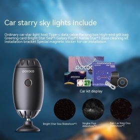 Couple Car Full Sky Star Atmosphere Light (Color: Black)