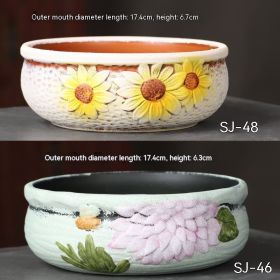 Ceramic Large Diameter Succulent Flowerpot (Option: 37style-Ceramic)