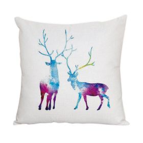 Nordic Style Animal Pattern Peach Skin Fabric Fabric Pillow Cover (Option: 11 Style-45x45cm)