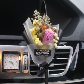 Fashion Creative Dried Flowers Decorative Car Female Motor Air Outlet Fragran (Option: Faint)