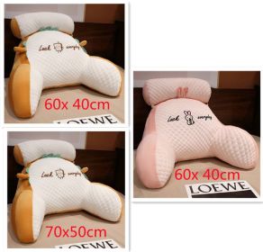 Sofa Fluffy Cushion Luncheon Pillow Triangle Reading Cushion Bedside Soft Large Backrest Lumbar Cushion Office Chair Cushion (Option: Set4)