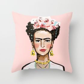 New Self-painted Cushion Cover Pillowcase (Option: DRD8013-45x45cm)