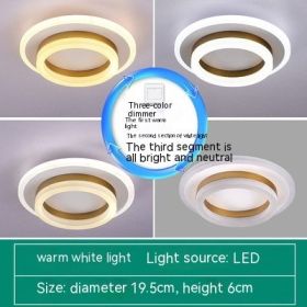 Simple LED Corridor Aisle Hallway Living Room Entrance Balcony Ceiling Light (Option: Golden, Round-Warm Light)