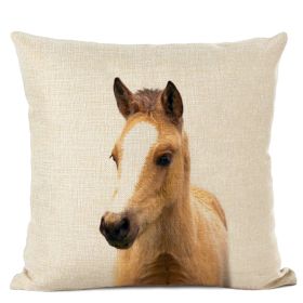 Home Decoration Animal Parrot Deer Head Linen Pillow Cover (Option: 11 Style-45 X45cm Without Pillow)