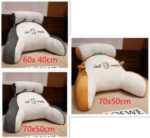 Sofa Fluffy Cushion Luncheon Pillow Triangle Reading Cushion Bedside Soft Large Backrest Lumbar Cushion Office Chair Cushion (Option: Set34)