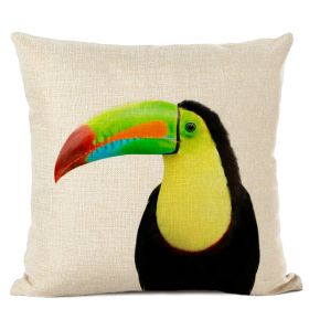 Home Decoration Animal Parrot Deer Head Linen Pillow Cover (Option: 20 Style-45 X45cm Without Pillow)