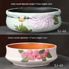 Ceramic Large Diameter Succulent Flowerpot (Option: 9style-Ceramic)