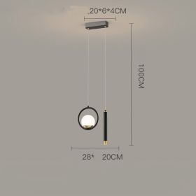 Bedroom Pendant Lamp Starry Sky Projection (Option: Black Gold-C)