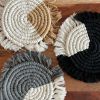 Macramé Drink Coasters;  (7inch)