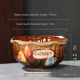 Ceramic Large Diameter Succulent Flowerpot (Option: 32Style-Ceramic)