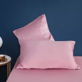 60s Tencel Plain Spare Parts Short Pillowcase (Option: Pink-50cmx70cm-1pair)