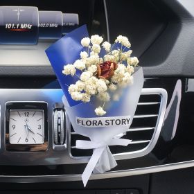 Fashion Creative Dried Flowers Decorative Car Female Motor Air Outlet Fragran (Option: Blue Enchantress)