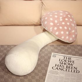 Cute Big Mushroom Shaped Leg Clip Sleeping Long Plush Pillow Living Room Backrest Pillow (Option: Pink-100cm1000g)